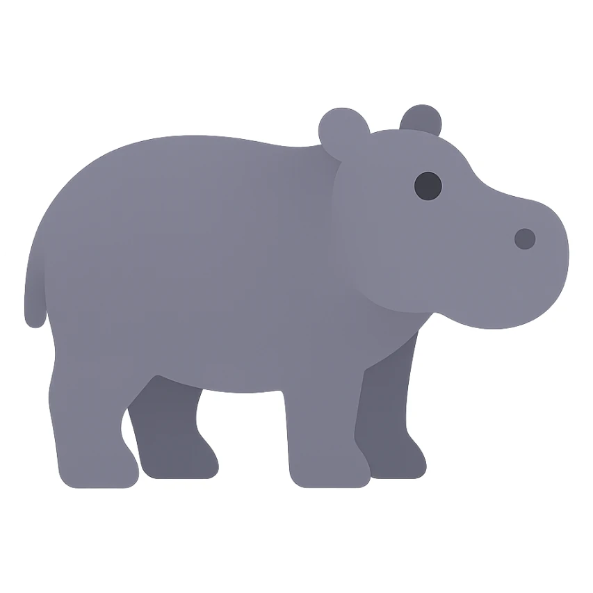 Hippo sticker
