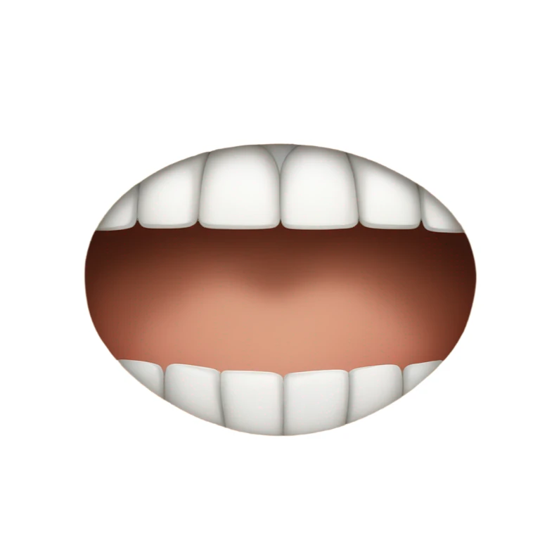 Smiling face but it’s missing one of its front teeth sticker