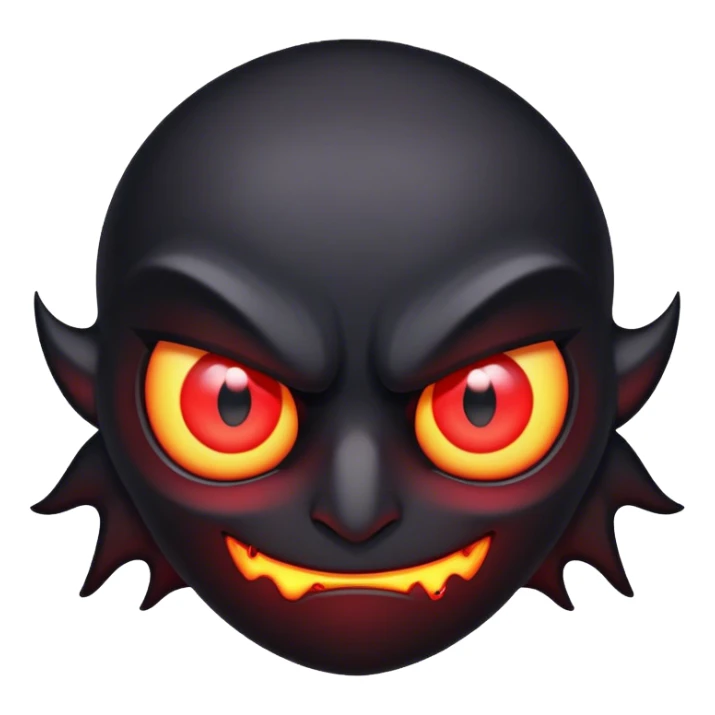 can you create a dark shadow with glowing red eyes  sticker