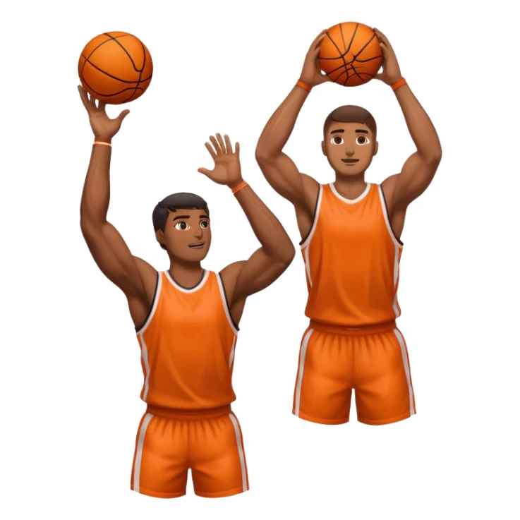 a set of hands dunking a basketball  sticker
