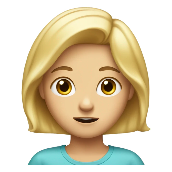 Blonde girl in shock sticker