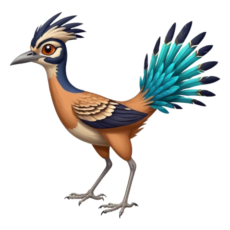 realistic roadrunner bird emoji, actual colors sticker