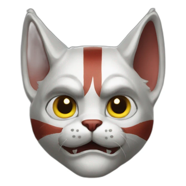cat kratos from god of war sticker