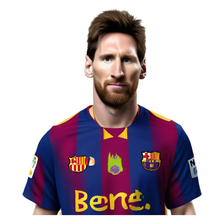 Lionel Messi fluffy mullet Barcelona jersey 19 sticker