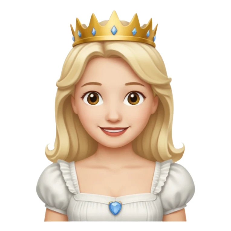 dorothy queen blonde hair, white dress sticker