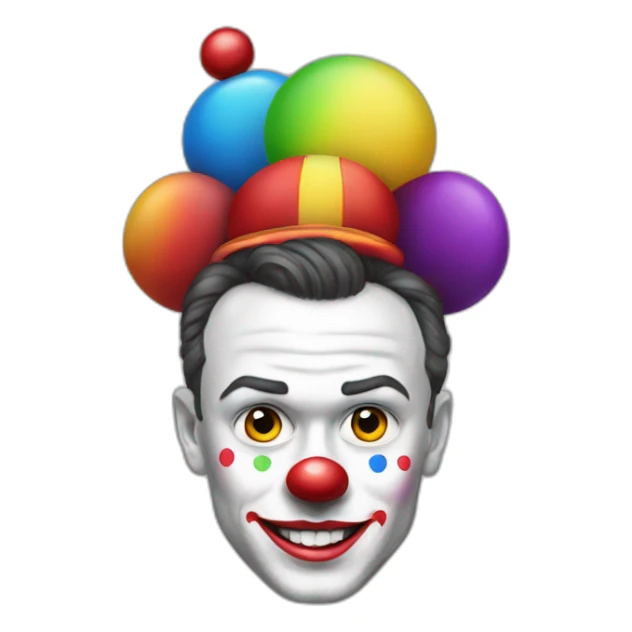 Jonathan Toews as a rainbow circus clown sticker