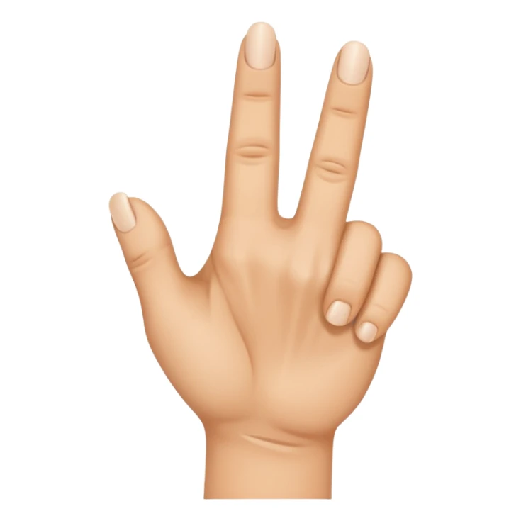 The index finger wrapped by the middle finger sticker