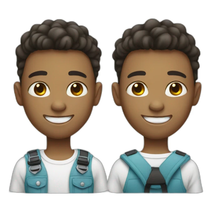 boy with braces sticker