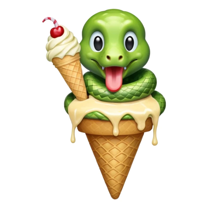 dondurma yiyen yılan sticker