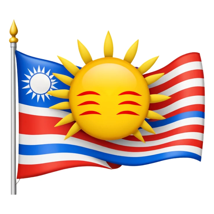 Flag of the Japanese puppet state of manchuko sticker