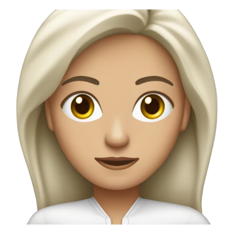 mujer frente a computador color de piel blanca  sticker