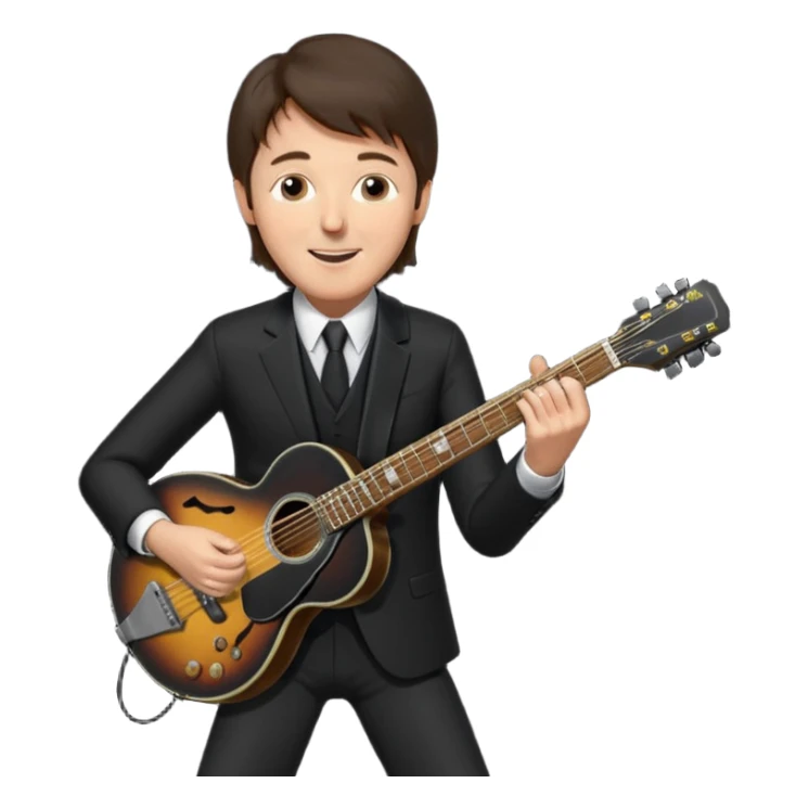 Paul McCartney playing guitar black suit sticker