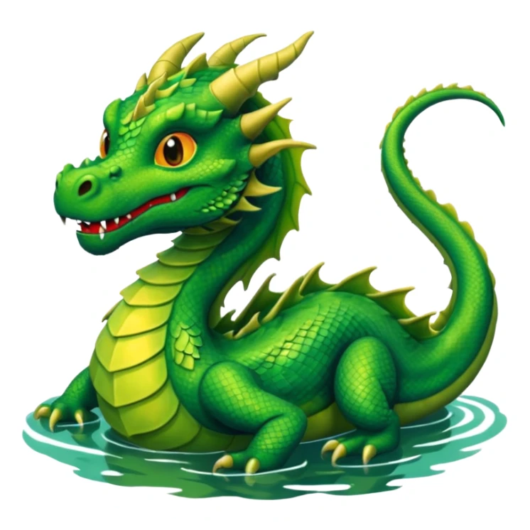 dragon in the lake sticker