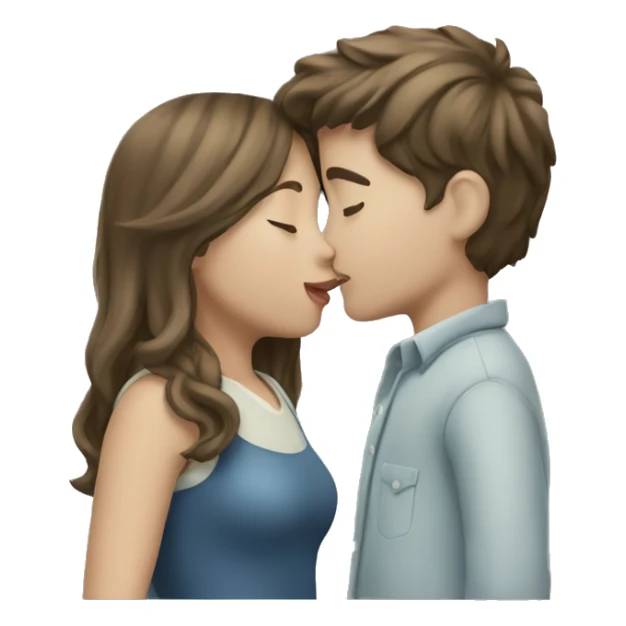 A boy kissing a girl  sticker