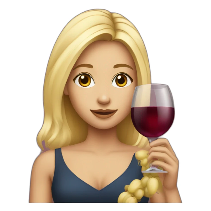 blonde girl with wine in her hand sticker