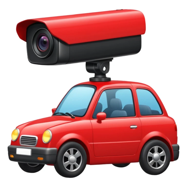 Camera de surveillance active avec une coche rouge sticker
