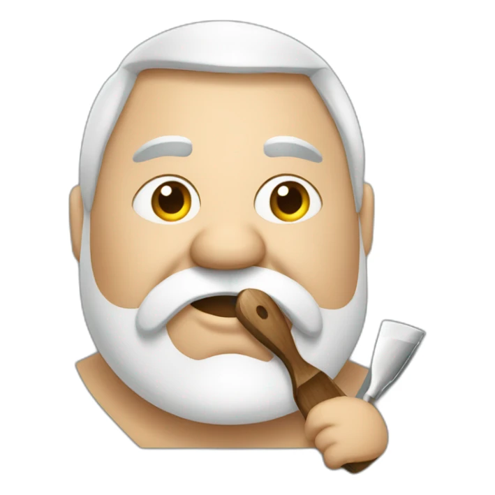 big fat man portuguese with trowel sticker