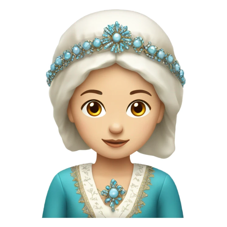 Russian girl in kokoshnik sticker