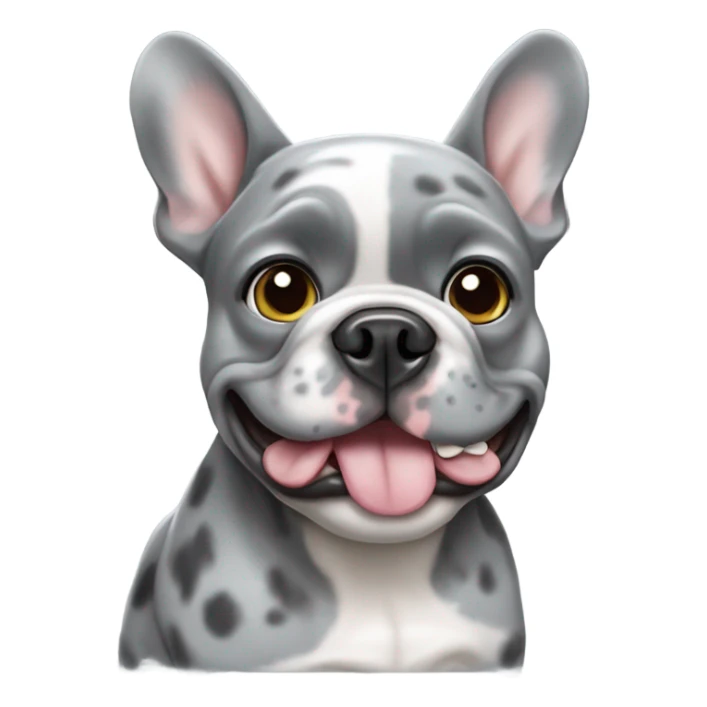 Grey merle French bulldog sticker