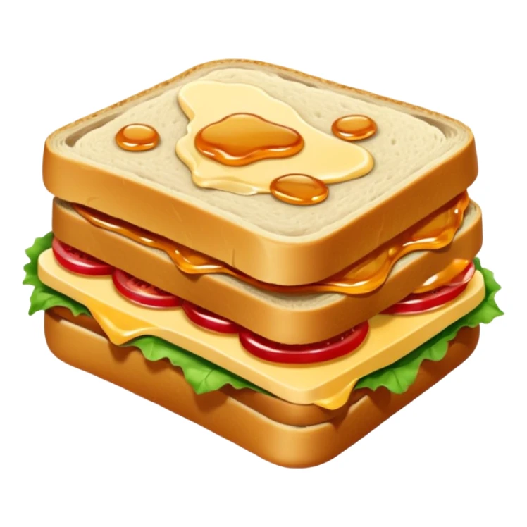 Un sandwich dorato con marmellata e mirtilli sticker