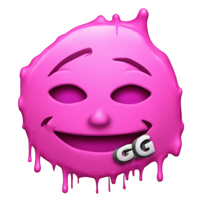 graffiti of the words "GG" pink sticker