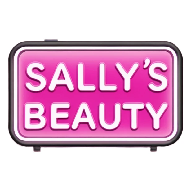 pink sallys beauty store in big letters sticker