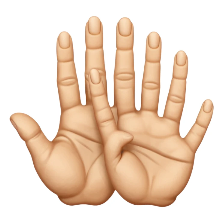 hand from the top with five fingers, make women and men hands sticker