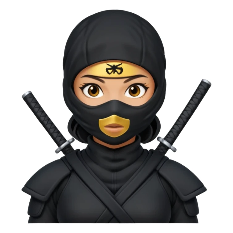 Women ninja sticker