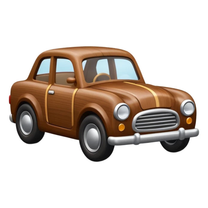 wood toy car no color only wood sticker