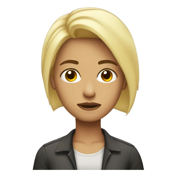 Blonde disappointed  sticker