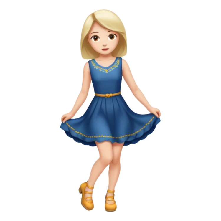 Beautiful girl with one knee down sticker