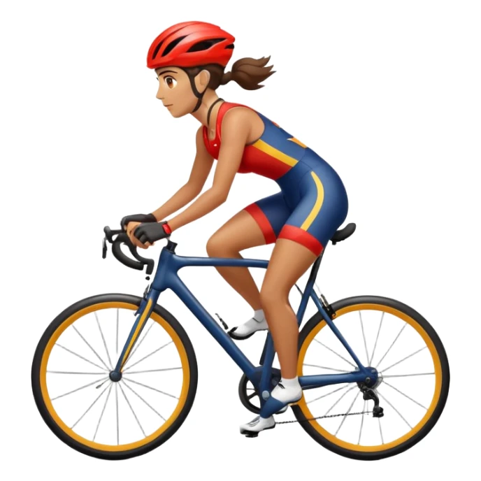 spanish female athlete cycling sticker