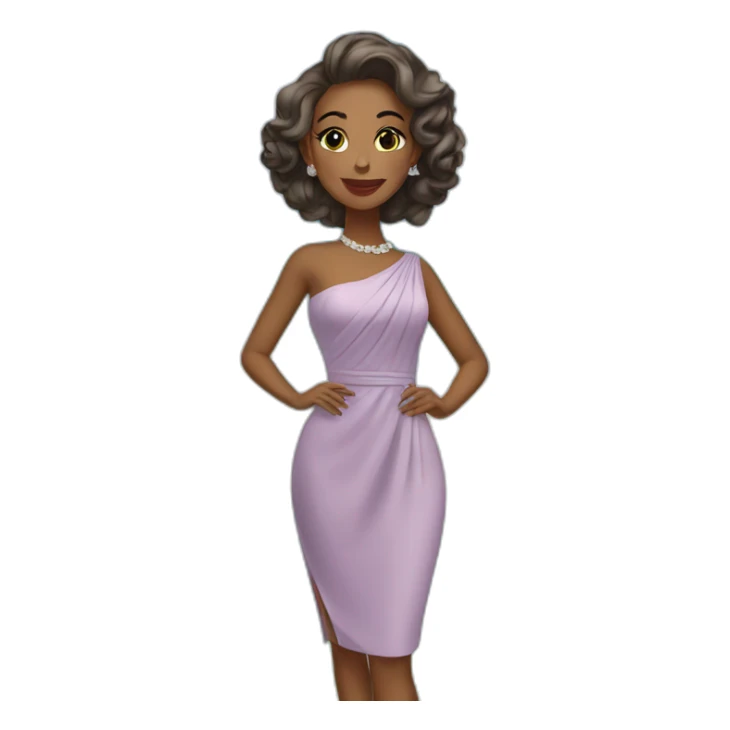 beautiful woman in a cocktail dress sticker