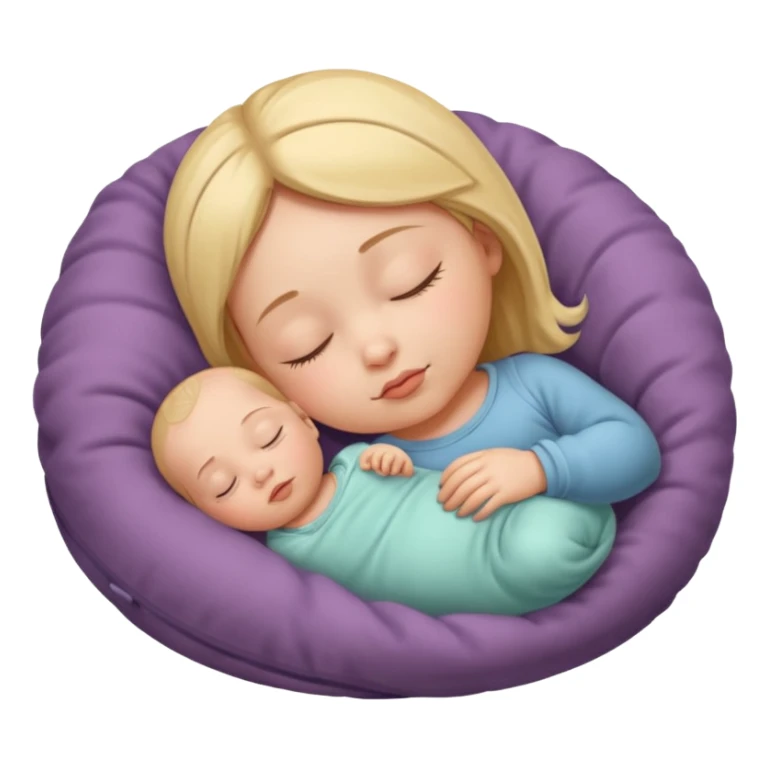 Sleeping baby girl sticker
