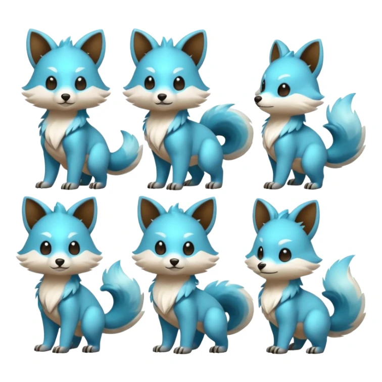Cute cool animal hybrid Fakemon full body sticker