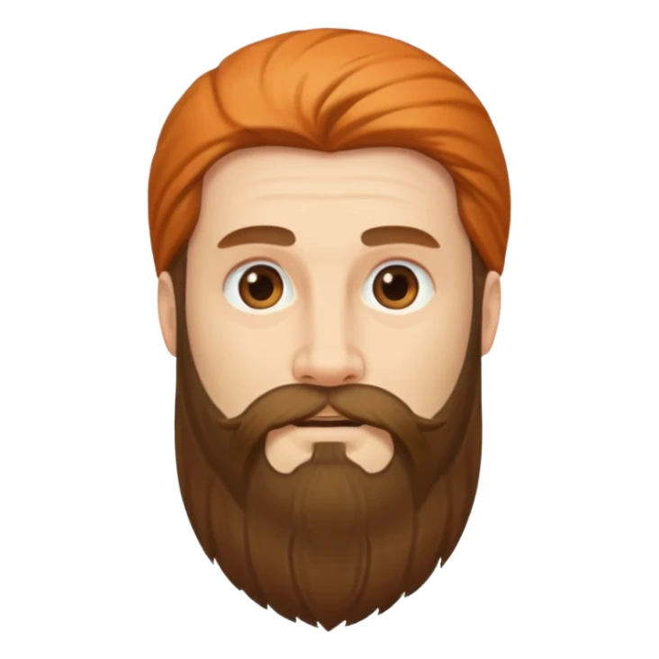 Long beard and hair man sticker