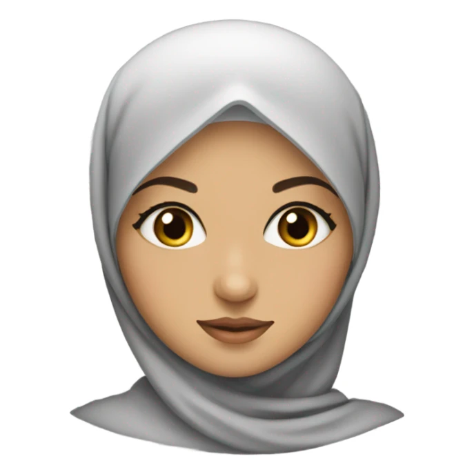 Hijabi girl with Long lash sticker
