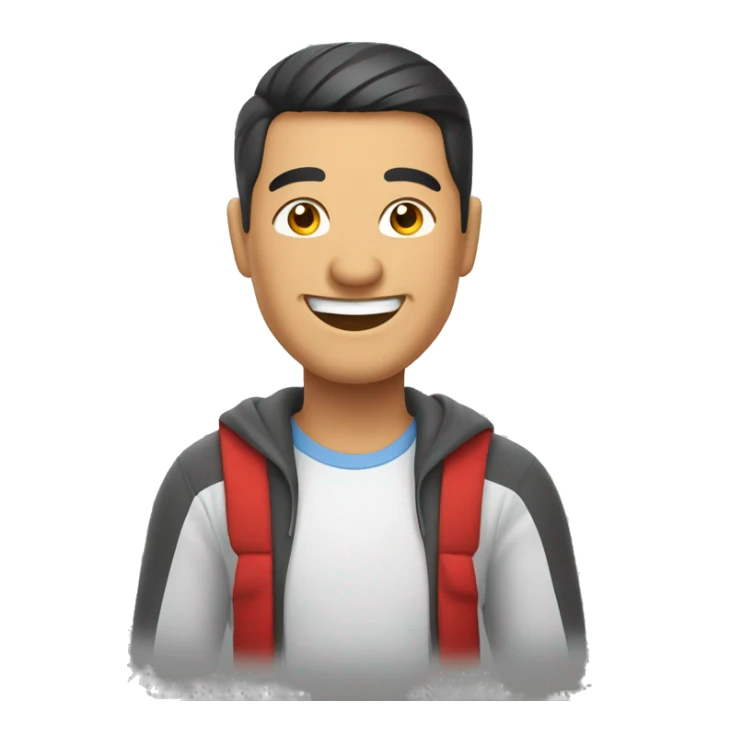 Smiling Kyrgyz man showing thumbs up  sticker