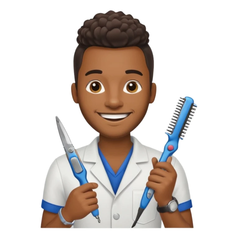 Pet Grooming Stylist black man  sticker