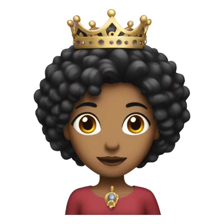 queen with black hair  sticker