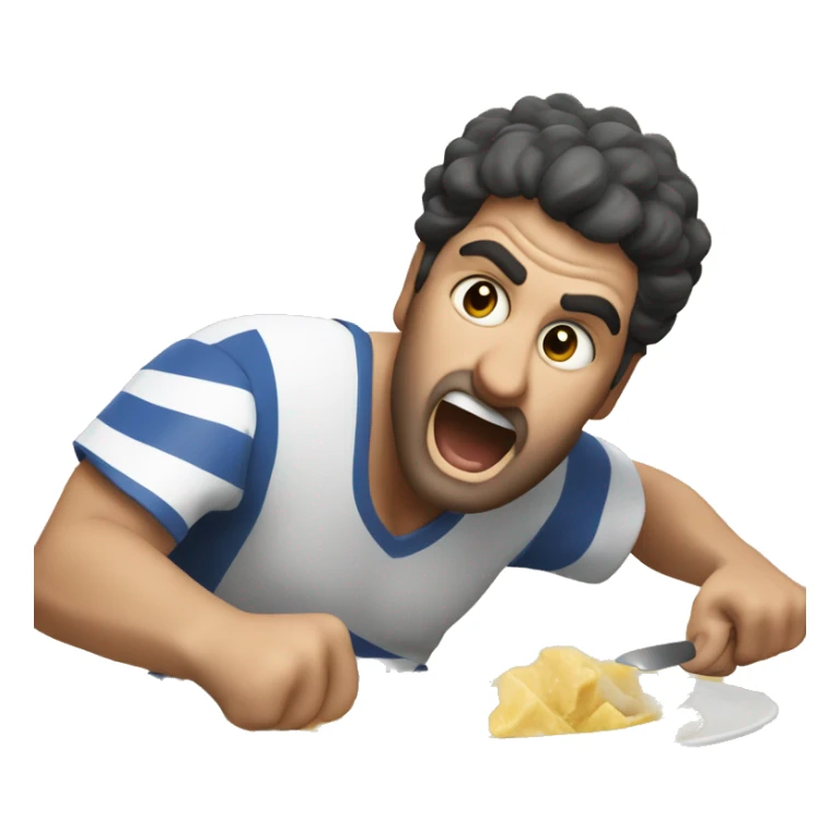 Greek man smashing a plate, OPPA! sticker