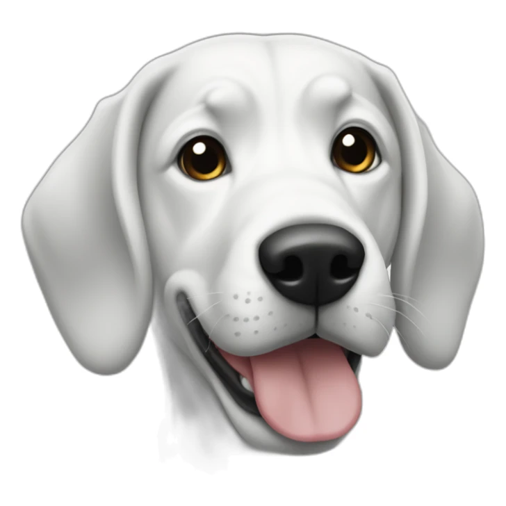 Un chien qui est noir et blanc  sticker