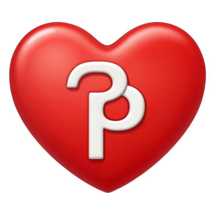 emoji herz mit buchstabe P drin sticker