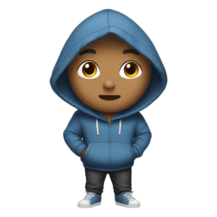 a pupoy wearing a hoodie sticker