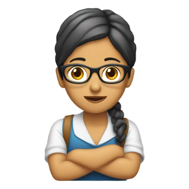 una señora que tiene vergüenza de lo que está leyendo  sticker