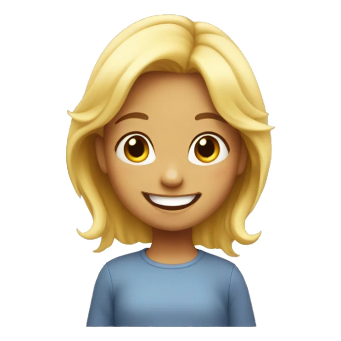 little emoji girl joyful sticker
