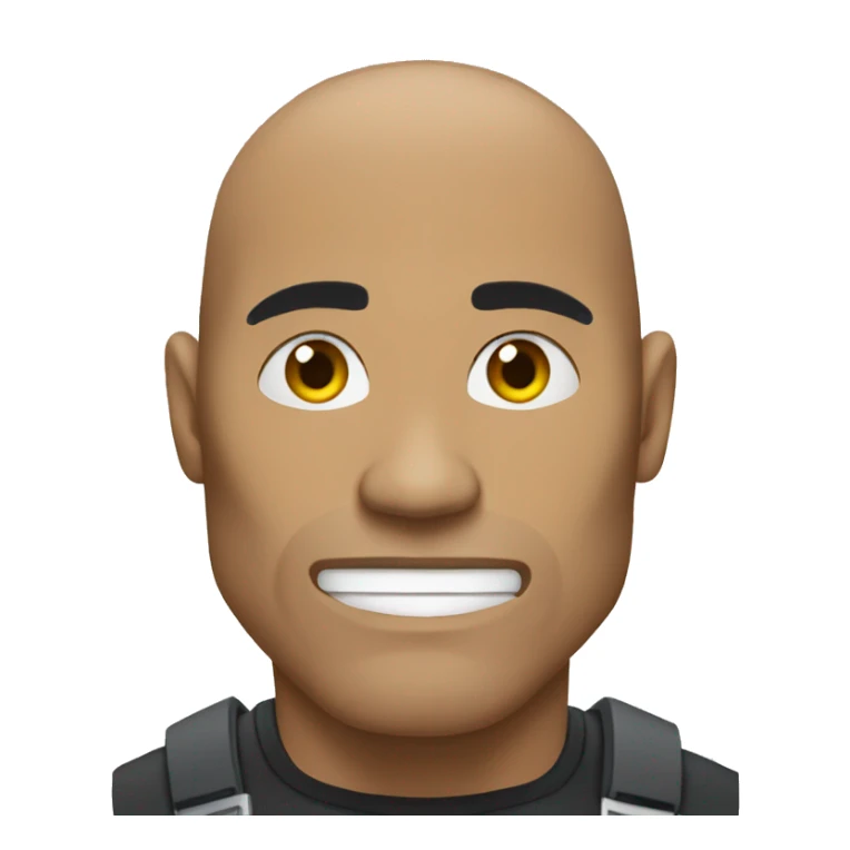 The rock holding a sign, strong face sticker