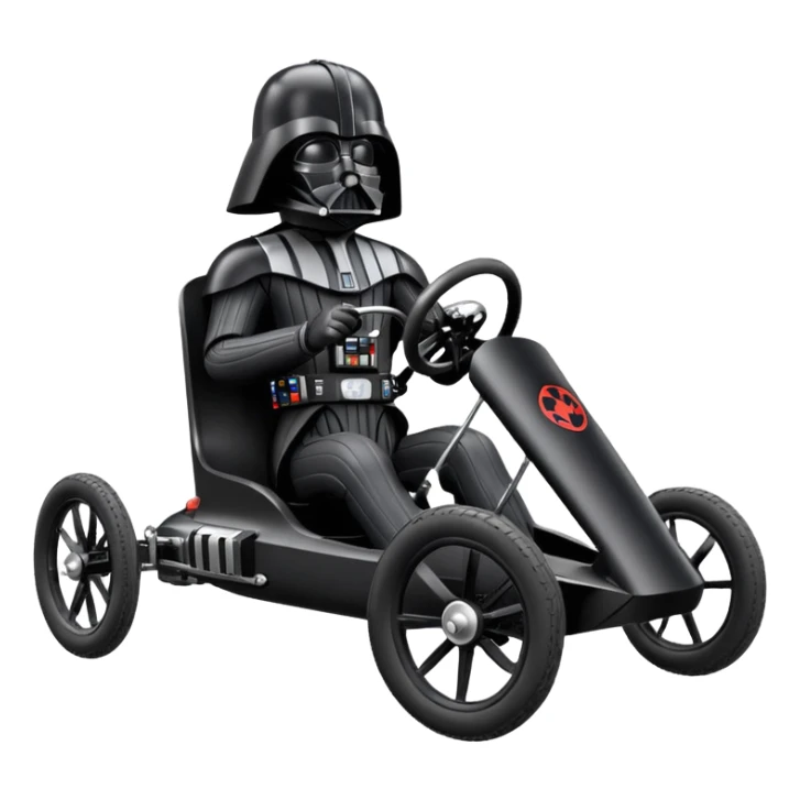 Darth Vader’s two cylinder cyclekart with advanced rugged suspension and steering  sticker