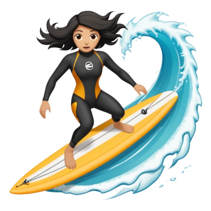 Surfista con neopreno negro largo en el mar haciendo kite surf y un loop sticker