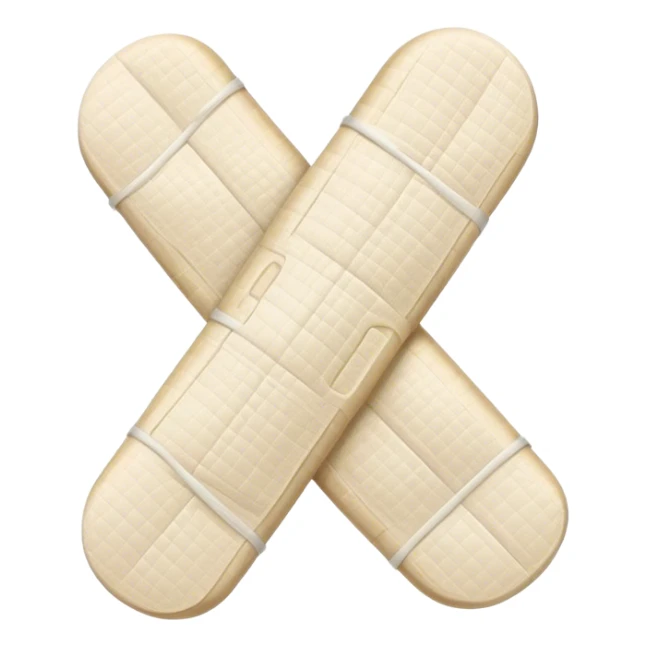 medical bandages in shape of checkmark sticker